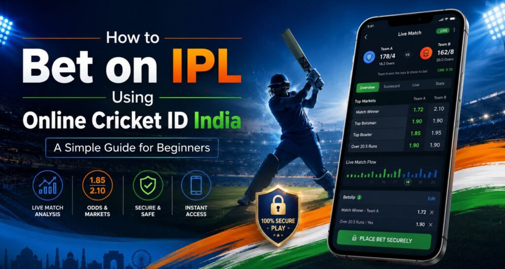 How to bet on IPL using online cricket ID India with live cricket betting dashboard.